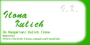 ilona kulich business card